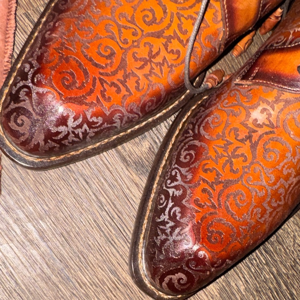 Mezlan Intricate Brown Leather Oxfords - Picture 6 of 12